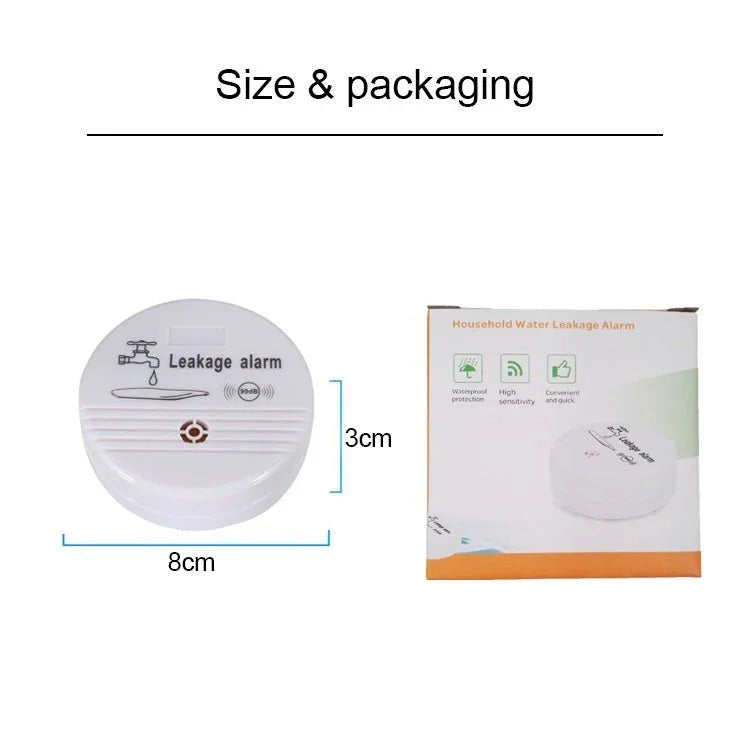 360 Degrees Water Leak Detector Sensor 85dB Volume Water Leakage Alarm for Home Kitchen, Toilet, Floor - Trustpick