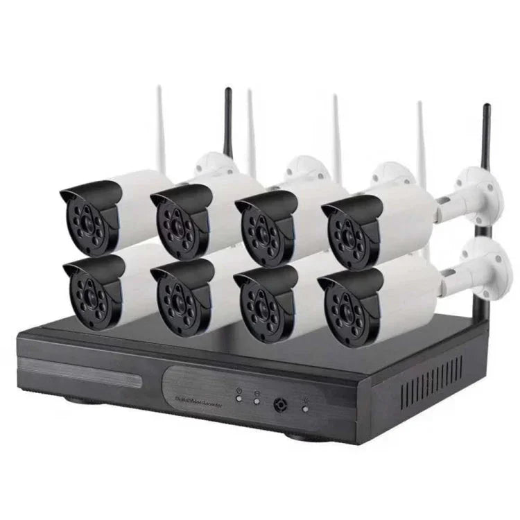 8CH HD 720P 1.0 Mega Pixel 2.4GHz WiFi IP Bullet Camera + NVR Kit - Trustpick