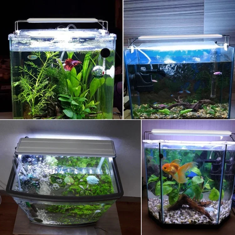 XY-30K Aquarium Glass Fish Tank LED Aquatic Bracket Lamp, US Plug, XY-30K