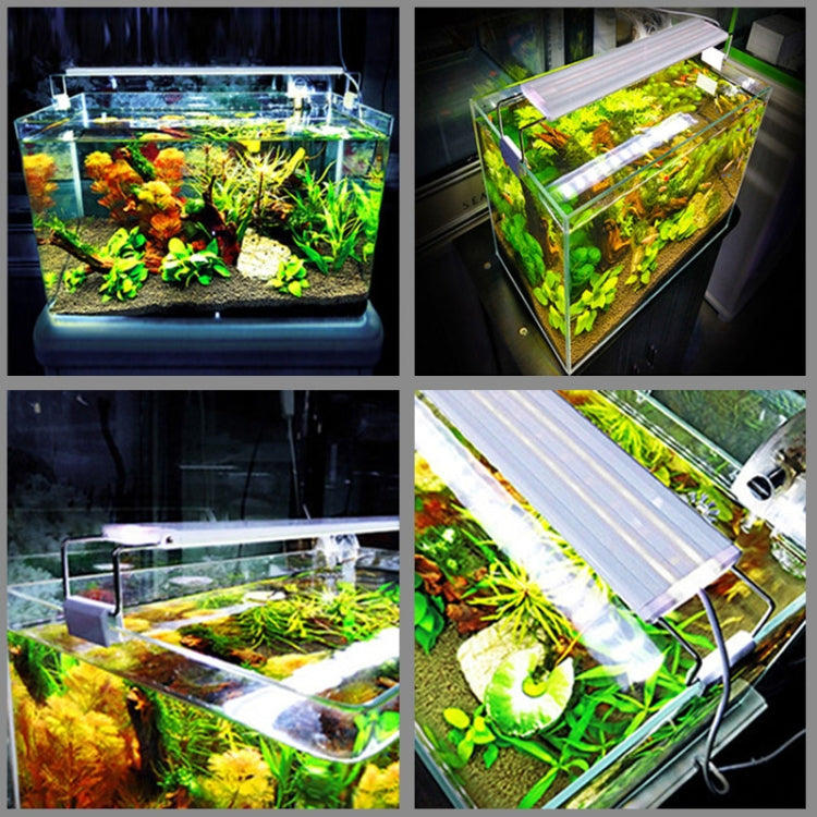 XY-60K Dreireihige Aquarienglas-Fischtank-LED-Aquarienhalterungslampen, US-Stecker, XY-60K Dreireihig