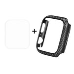 ENKAY Hat-Prince 2-in-1 Schutzhülle aus TPU mit Carbonfaser-Textur + 3D-Vollbild-Displayschutzfolie aus PET (gebogen, hitzebeständig) für Apple Watch Series 6 / 5 / 4 / Watch SE (40 mm)