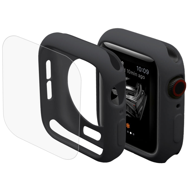 ENKAY Hat-Prince 2-in-1 TPU-Schutzhülle + 3D-Vollbild-PET-Displayschutzfolie (gebogen, hitzebeständig) für Apple Watch Series 6 / 5 / 4 / Watch SE (44 mm)