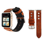 Für Apple Watch Series 10 42 mm / 9 &amp; 8 &amp; 7 41 mm / SE 3 &amp; SE 2 &amp; 6 &amp; SE 5 &amp; 4 40 mm / 3 &amp; 2 &amp; 1 38 mm Retro-Armband aus echtem Leder, für 38 mm
