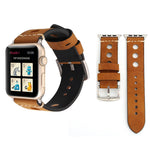 Für Apple Watch Series 10 42 mm / 9 &amp; 8 &amp; 7 41 mm / SE 3 &amp; SE 2 &amp; 6 &amp; SE 5 &amp; 4 40 mm / 3 &amp; 2 &amp; 1 38 mm Retro-Armband aus echtem Leder, für 38 mm