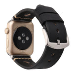 Für Apple Watch Series 7 45 mm / 6 &amp; SE &amp; 5 &amp; 4 44 mm / 42 mm 3 &amp; 2 &amp; 1 Retro-Armband aus echtem Leder mit Lochmuster, für 42 mm