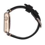 Für Apple Watch Series 7 45 mm / 6 &amp; SE &amp; 5 &amp; 4 44 mm / 42 mm 3 &amp; 2 &amp; 1 Retro-Armband aus echtem Leder mit Lochmuster, für 42 mm