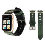 Für Apple Watch Series 7 45 mm / 6 &amp; SE &amp; 5 &amp; 4 44 mm / 42 mm 3 &amp; 2 &amp; 1 Retro-Armband aus echtem Leder mit Lochmuster, für 42 mm