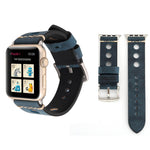 Für Apple Watch Series 7 45 mm / 6 &amp; SE &amp; 5 &amp; 4 44 mm / 42 mm 3 &amp; 2 &amp; 1 Retro-Armband aus echtem Leder mit Lochmuster, für 42 mm
