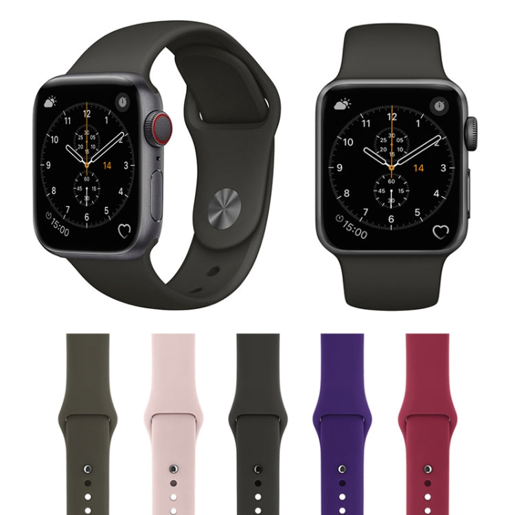 Für Apple Watch Series 3, 2 und 1 (38 mm): Modisches, schlichtes Silikon-Armband, passend für 38 mm