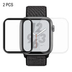 2 Stück ENKAY Hat-Prince 3D Vollbild-PET-Schutzfolie + 3D Vollbild-PET-Schutzfolie mit galvanischer Beschichtung, gebogen, hitzebeständig, HD-Displayschutzfolie für Apple Watch Series 6 / 5 / 4 / Watch SE 44 mm