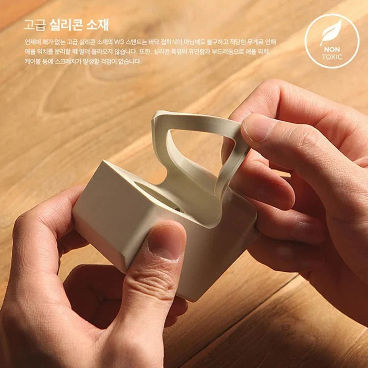 Retro Style Silica Gel Apple Watch Charging Dock Stand Holder Station