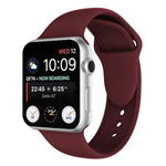 Silikon-Armband mit Doppelnieten für Apple Watch Series 3, 2 und 1 (42 mm), Apple Watch 42 mm