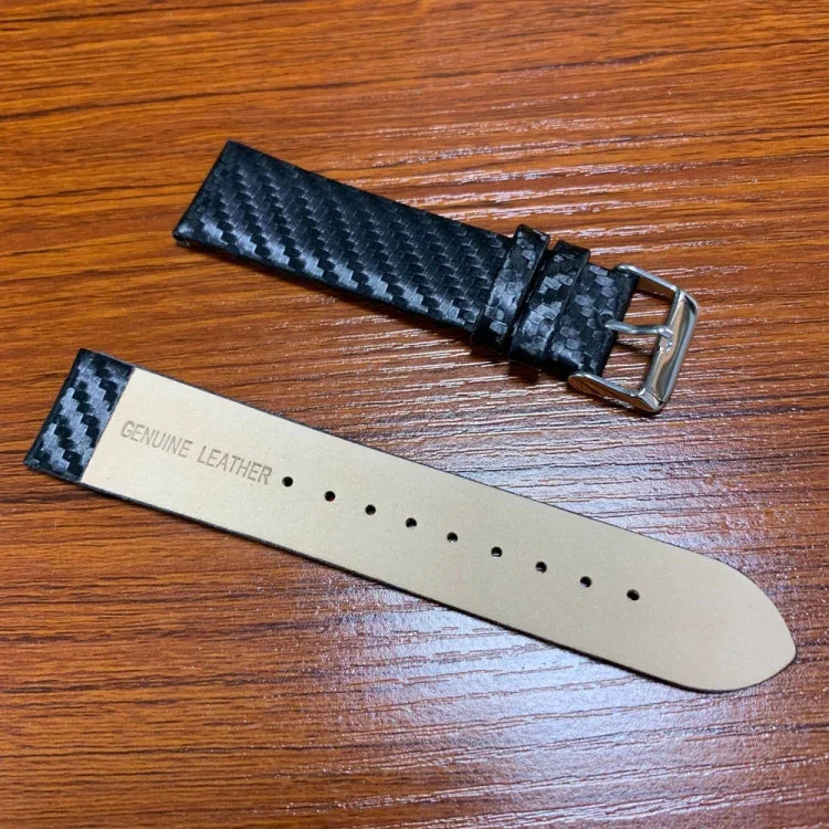 Echtleder-Carbonfaser-Armband für Apple Watch Series 5 &amp; 4 (40 mm) &amp; Series 3 &amp; 2 &amp; 1 (38 mm)