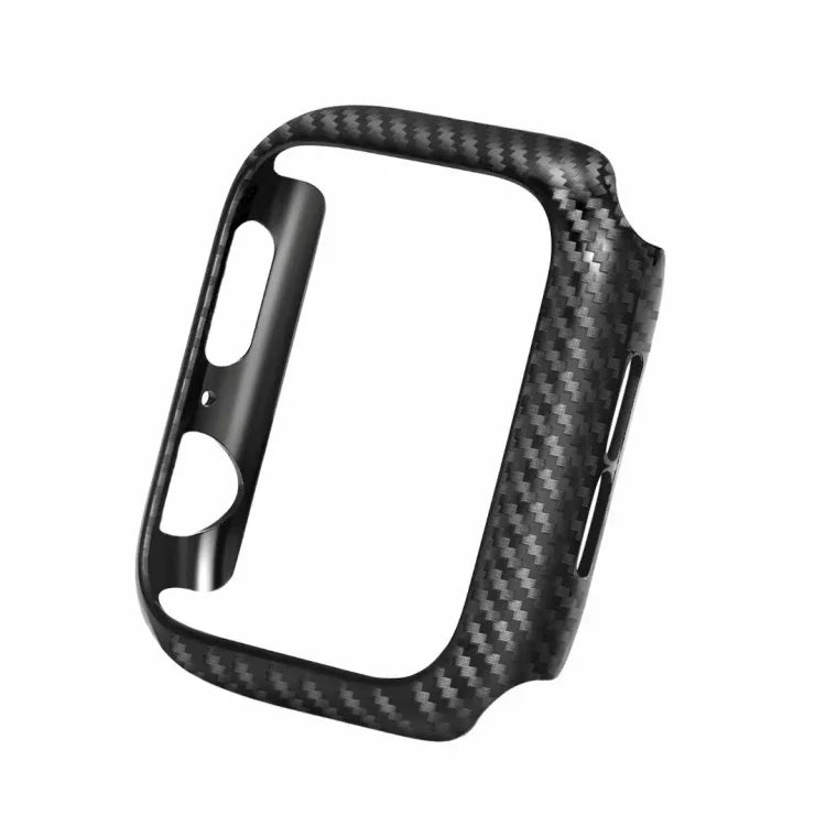 Armband und Rahmen aus echtem Leder und Kohlefaser für Apple Watch Series 4 (40 mm)