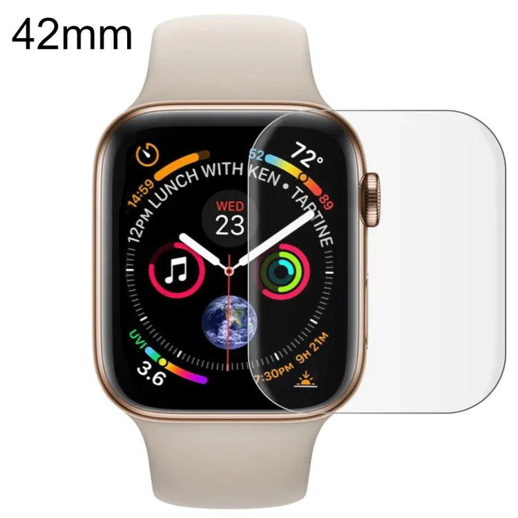 Displayschutzfolie aus weichem PET für Apple Watch Series 3 / 2 / 1 (42 mm), die das gesamte Display abdeckt