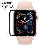 50 Stück weiche PET-Schutzfolie für Apple Watch Series 6 / 5 / 4 / Watch SE 44 mm (vollständige Displayschutzabdeckung)