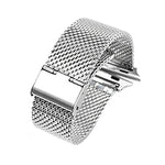Milanaise-Armband aus Edelstahl 304 mit Verbindungsstück für Apple Watch Series 10 (42 mm), 9, 8 und 7 (41 mm), SE 3, SE 2, 6, SE, 5 und 4 (40 mm) sowie 3, 2 und 1 (38 mm) und Apple Watch Series 7 (41 mm), 6, SE, 5 und 4 (40 mm).