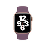 Für Apple Watch Series 10 42 mm / 9 &amp; 8 &amp; 7 41 mm / SE 3 &amp; SE 2 &amp; 6 &amp; SE 5 &amp; 4 40 mm / 3 &amp; 2 &amp; 1 38 mm, einfarbiges, elastisches Silikonarmband, Größe: S 130 mm