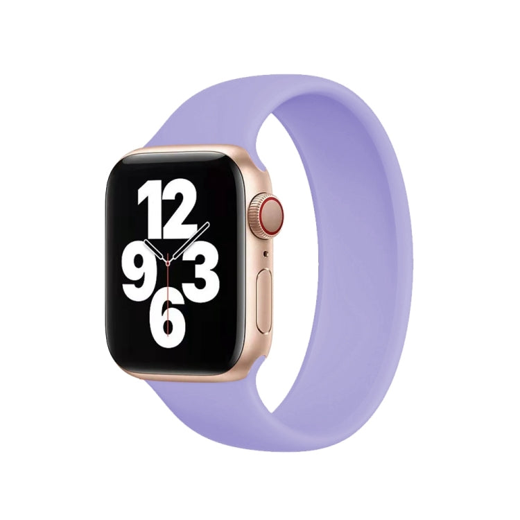Für Apple Watch Series 10 42 mm / 9 &amp; 8 &amp; 7 41 mm / SE 3 &amp; SE 2 &amp; 6 &amp; SE 5 &amp; 4 40 mm / 3 &amp; 2 &amp; 1 38 mm, einfarbiges, elastisches Silikonarmband, Größe: L 156 mm