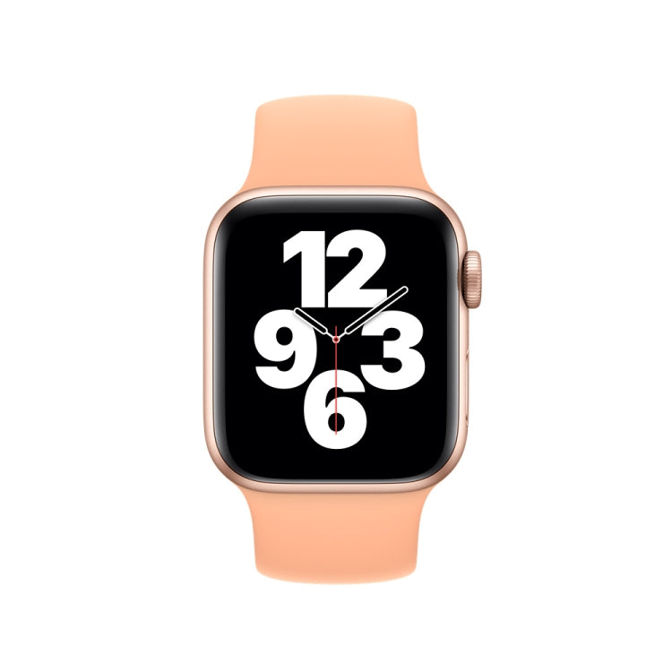 Für Apple Watch Series 10 42 mm / 9 &amp; 8 &amp; 7 41 mm / SE 3 &amp; SE 2 &amp; 6 &amp; SE 5 &amp; 4 40 mm / 3 &amp; 2 &amp; 1 38 mm, einfarbiges, elastisches Silikonarmband, Größe: L 156 mm