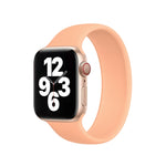 Für Apple Watch Ultra 49 mm &amp; Watch Ultra 2 49 mm / Series 10 46 mm / 9 &amp; 8 &amp; 7 45 mm / SE 3 &amp; SE 2 &amp; 6 &amp; SE 5 &amp; 4 44 mm / 3 &amp; 2 &amp; 1 42 mm: Elastisches Silikonarmband in Unifarbe, Größe: S (130 mm)