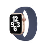 Für Apple Watch Ultra 49 mm &amp; Watch Ultra 2 49 mm / Series 10 46 mm / 9 &amp; 8 &amp; 7 45 mm / SE 3 &amp; SE 2 &amp; 6 &amp; SE 5 &amp; 4 44 mm / 3 &amp; 2 &amp; 1 42 mm: Elastisches Silikonarmband in Unifarbe, Größe: S (130 mm)