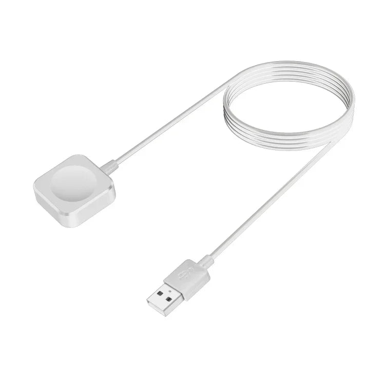 1 m langes quadratisches magnetisches Schnellladekabel mit USB-Anschluss für Apple Watch Series Ultra/8/7/6/SE/SE2/5/4/3/2