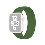 Für Apple Watch Ultra 49 mm &amp; Watch Ultra 2 49 mm / Series 10 46 mm / 9 &amp; 8 &amp; 7 45 mm / SE 3 &amp; SE 2 &amp; 6 &amp; SE 5 &amp; 4 44 mm / 3 &amp; 2 &amp; 1 42 mm: Elastisches Silikonarmband in Unifarbe, Größe: L (156 mm)