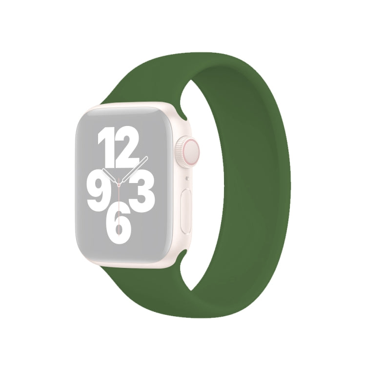 Für Apple Watch Ultra 49 mm &amp; Watch Ultra 2 49 mm / Series 10 46 mm / 9 &amp; 8 &amp; 7 45 mm / SE 3 &amp; SE 2 &amp; 6 &amp; SE 5 &amp; 4 44 mm / 3 &amp; 2 &amp; 1 42 mm: Elastisches Silikonarmband in Unifarbe, Größe: L (156 mm)