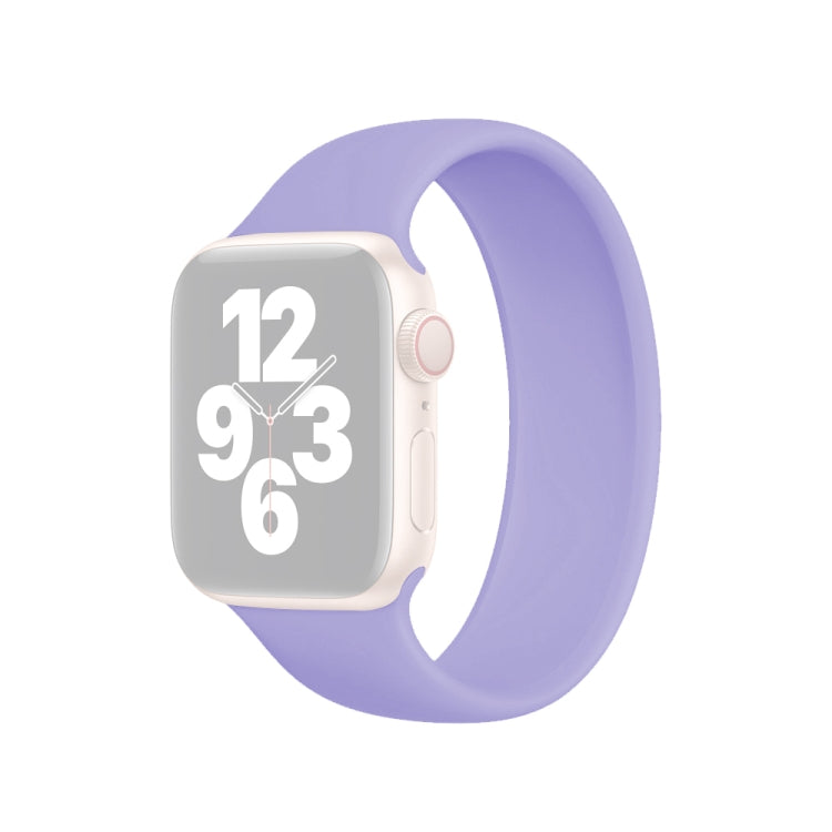 Für Apple Watch Ultra 49 mm &amp; Watch Ultra 2 49 mm / Series 10 46 mm / 9 &amp; 8 &amp; 7 45 mm / SE 3 &amp; SE 2 &amp; 6 &amp; SE 5 &amp; 4 44 mm / 3 &amp; 2 &amp; 1 42 mm: Elastisches Silikonarmband in Unifarbe, Größe: L (156 mm)