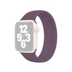 Für Apple Watch Ultra 49 mm &amp; Watch Ultra 2 49 mm / Series 10 46 mm / 9 &amp; 8 &amp; 7 45 mm / SE 3 &amp; SE 2 &amp; 6 &amp; SE 5 &amp; 4 44 mm / 3 &amp; 2 &amp; 1 42 mm: Elastisches Silikonarmband in Unifarbe, Größe: L (156 mm)