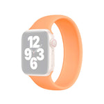 Für Apple Watch Ultra 49 mm &amp; Watch Ultra 2 49 mm / Series 10 46 mm / 9 &amp; 8 &amp; 7 45 mm / SE 3 &amp; SE 2 &amp; 6 &amp; SE 5 &amp; 4 44 mm / 3 &amp; 2 &amp; 1 42 mm: Elastisches Silikonarmband in Unifarbe, Größe: L (156 mm)