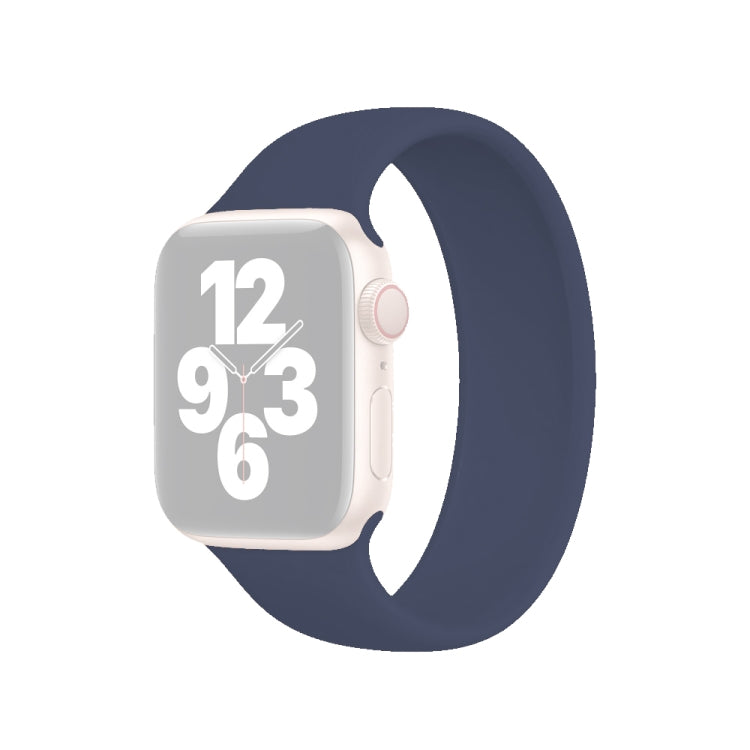 Für Apple Watch Ultra 49 mm &amp; Watch Ultra 2 49 mm / Series 10 46 mm / 9 &amp; 8 &amp; 7 45 mm / SE 3 &amp; SE 2 &amp; 6 &amp; SE 5 &amp; 4 44 mm / 3 &amp; 2 &amp; 1 42 mm: Elastisches Silikonarmband in Unifarbe, Größe: L (156 mm)