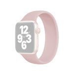 Für Apple Watch Ultra 49 mm &amp; Watch Ultra 2 49 mm / Series 10 46 mm / 9 &amp; 8 &amp; 7 45 mm / SE 3 &amp; SE 2 &amp; 6 &amp; SE 5 &amp; 4 44 mm / 3 &amp; 2 &amp; 1 42 mm: Elastisches Silikonarmband in Unifarbe, Größe: L (156 mm)