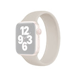 Für Apple Watch Ultra 49 mm &amp; Watch Ultra 2 49 mm / Series 10 46 mm / 9 &amp; 8 &amp; 7 45 mm / SE 3 &amp; SE 2 &amp; 6 &amp; SE 5 &amp; 4 44 mm / 3 &amp; 2 &amp; 1 42 mm: Elastisches Silikonarmband in Unifarbe, Größe: L (156 mm)