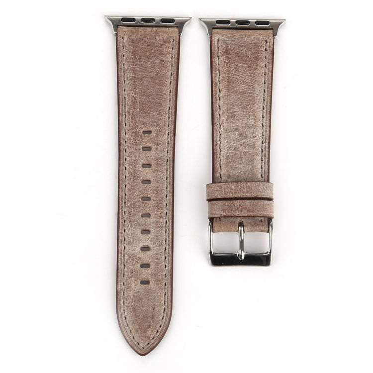 Für Apple Watch Series 10 42 mm / 9 &amp; 8 &amp; 7 41 mm / SE 3 &amp; SE 2 &amp; 6 &amp; SE 5 &amp; 4 40 mm / 3 &amp; 2 &amp; 1 38 mm: Armband aus echtem Leder im frischen Stil, 38 mm