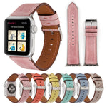 Für Apple Watch Series 10 42 mm / 9 &amp; 8 &amp; 7 41 mm / SE 3 &amp; SE 2 &amp; 6 &amp; SE 5 &amp; 4 40 mm / 3 &amp; 2 &amp; 1 38 mm: Armband aus echtem Leder im frischen Stil, 38 mm