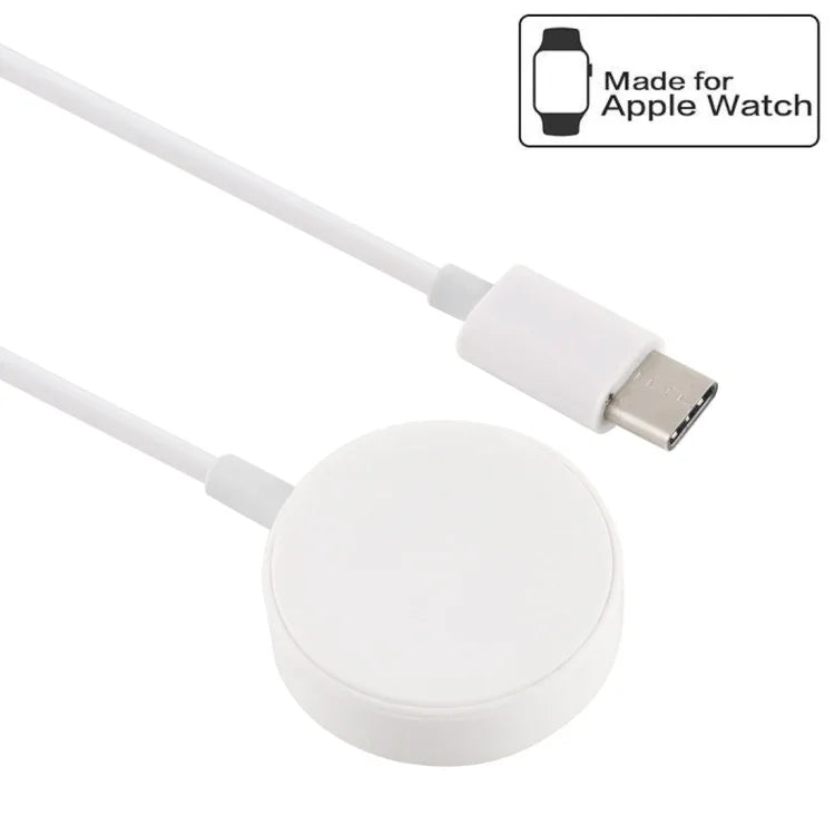 30 cm langes, universelles, tragbares, magnetisches kabelloses Ladegerät mit USB-C-Anschluss für Apple Watch Series Ultra, 8, 7, 6, 5, 4, 3 und 2