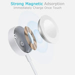 30 cm langes, universelles, tragbares, magnetisches kabelloses Ladegerät mit USB-C-Anschluss für Apple Watch Series Ultra, 8, 7, 6, 5, 4, 3 und 2