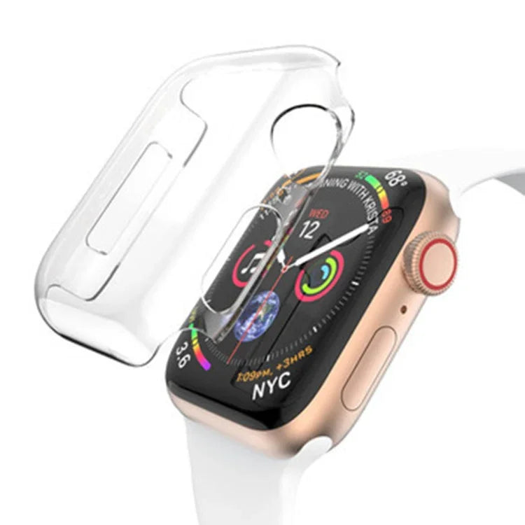 Vollständige Schutzhülle aus Polycarbonat (transparent) für Apple Watch Series 6 / 5 / 4 / Watch SE 40 mm