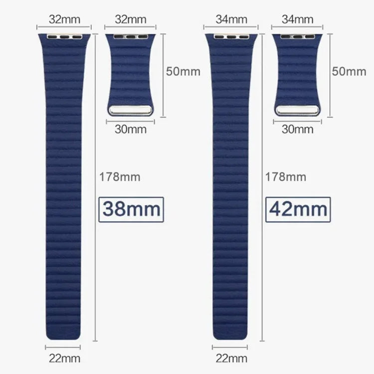 Armband aus PU-Leder mit Magnetverschluss für Apple Watch 38 mm