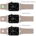 Armband aus PU-Leder mit Magnetverschluss für Apple Watch 42 mm