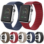 Armband aus PU-Leder mit Magnetverschluss für Apple Watch 42 mm