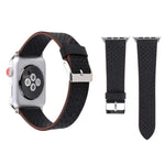 Für Apple Watch Series 10 42 mm / 9 &amp; 8 &amp; 7 41 mm / SE 3 &amp; SE 2 &amp; 6 &amp; SE 5 &amp; 4 40 mm / 3 &amp; 2 &amp; 1 38 mm: Schlichtes, modisches Echtlederarmband mit Lochmuster, 38 mm