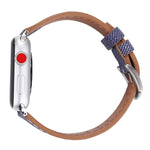 Für Apple Watch Series 10 42 mm / 9 &amp; 8 &amp; 7 41 mm / SE 3 &amp; SE 2 &amp; 6 &amp; SE 5 &amp; 4 40 mm / 3 &amp; 2 &amp; 1 38 mm: Schlichtes, modisches Armband aus echtem Leder im Cowboy-Stil, 38 mm