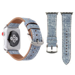 Für Apple Watch Series 10 42 mm / 9 &amp; 8 &amp; 7 41 mm / SE 3 &amp; SE 2 &amp; 6 &amp; SE 5 &amp; 4 40 mm / 3 &amp; 2 &amp; 1 38 mm: Schlichtes, modisches Armband aus echtem Leder im Cowboy-Stil, 38 mm