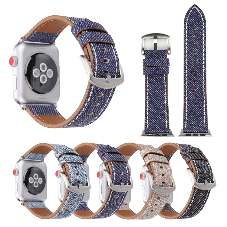 Für Apple Watch Series 10 42 mm / 9 &amp; 8 &amp; 7 41 mm / SE 3 &amp; SE 2 &amp; 6 &amp; SE 5 &amp; 4 40 mm / 3 &amp; 2 &amp; 1 38 mm: Schlichtes, modisches Armband aus echtem Leder im Cowboy-Stil, 38 mm