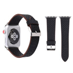 Für Apple Watch Ultra 49 mm &amp; Watch Ultra 2 49 mm / Series 10 46 mm / 9 &amp; 8 &amp; 7 45 mm / SE 3 &amp; SE 2 &amp; 6 &amp; SE 5 &amp; 4 44 mm / 3 &amp; 2 &amp; 1 42 mm: Schlichtes, modisches Echtlederarmband mit Lochmuster, 42 mm