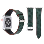 Für Apple Watch Ultra 49 mm &amp; Watch Ultra 2 49 mm / Series 10 46 mm / 9 &amp; 8 &amp; 7 45 mm / SE 3 &amp; SE 2 &amp; 6 &amp; SE 5 &amp; 4 44 mm / 3 &amp; 2 &amp; 1 42 mm: Schlichtes, modisches Echtlederarmband mit Lochmuster, 42 mm