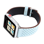 Für Apple Watch Ultra 49 mm &amp; Watch Ultra 2 49 mm / Series 10 46 mm / 9 &amp; 8 &amp; 7 45 mm / SE 3 &amp; SE 2 &amp; 6 &amp; SE 5 &amp; 4 44 mm / 3 &amp; 2 &amp; 1 42 mm: Schlichtes, modisches Echtlederarmband mit Lochmuster, 42 mm